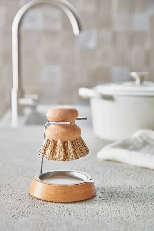 Redecker Pot Brush Bulk Small: Brown / 7cm/2.8"