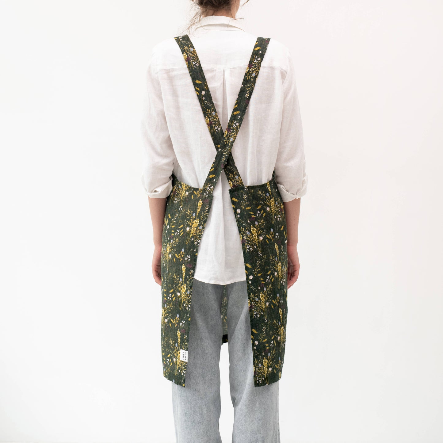 Woodland Linen Japanese Crossback Apron