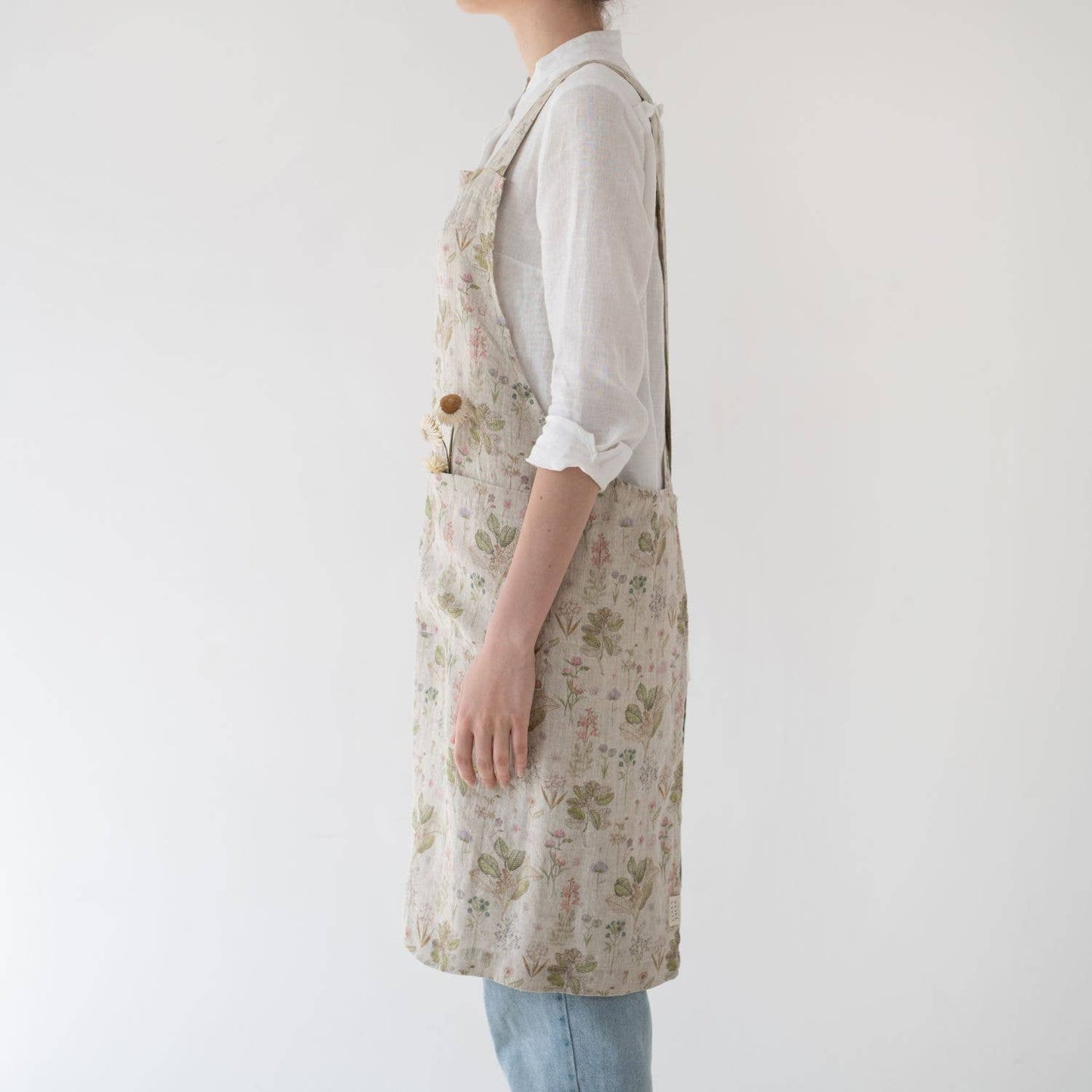 Botany Linen Japanese Crossback Apron
