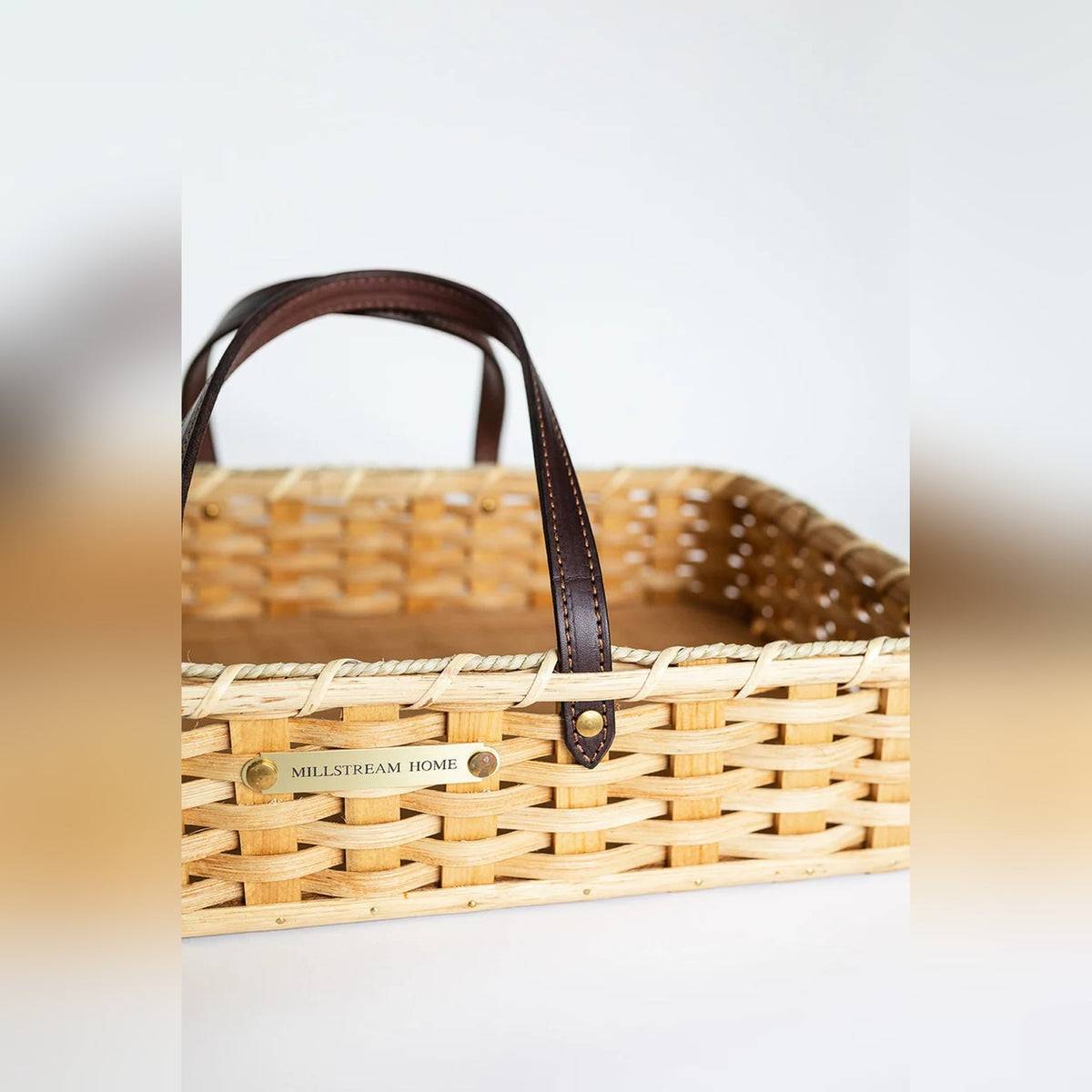 Millstream Home Flower Gathering Basket woven detail