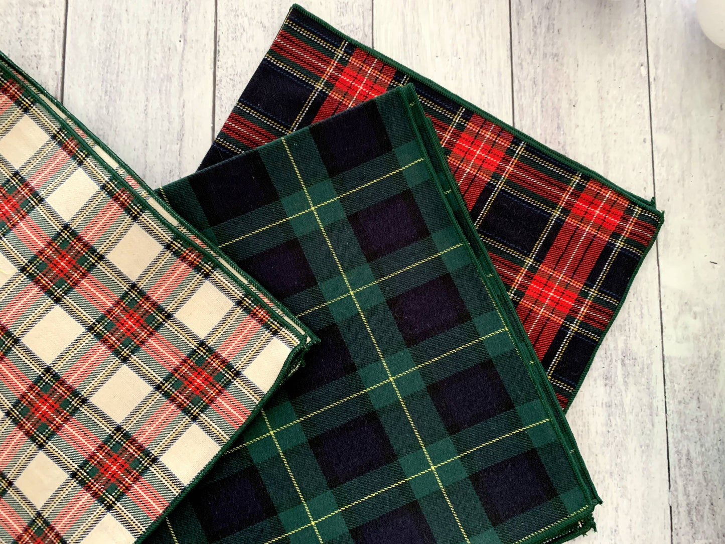 Tartan Cloth Napkins, set of four: Red