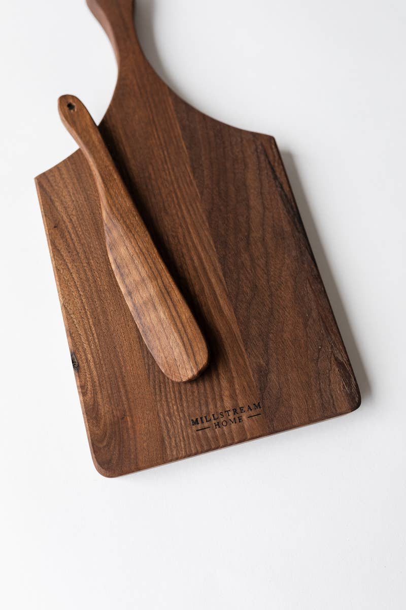 The Cheese Board with Wooden Spreader: Walnut