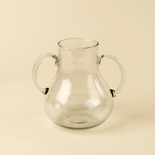 Twin-Handled Recycled Glass Vase – Large