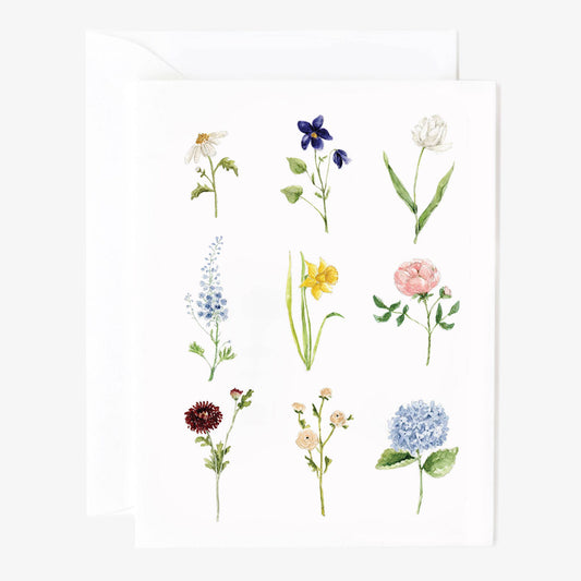 Garden flowers notecards