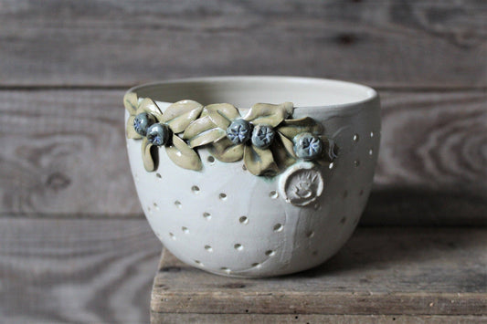 Large blueberry - fruit strainer bowl for berries -