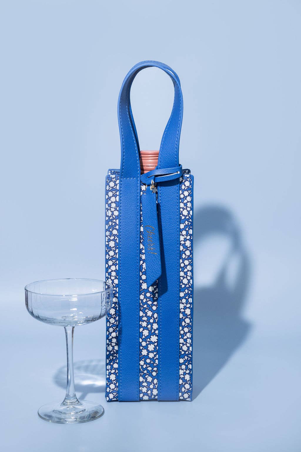 Wine Tote, Popcorn Ditsy