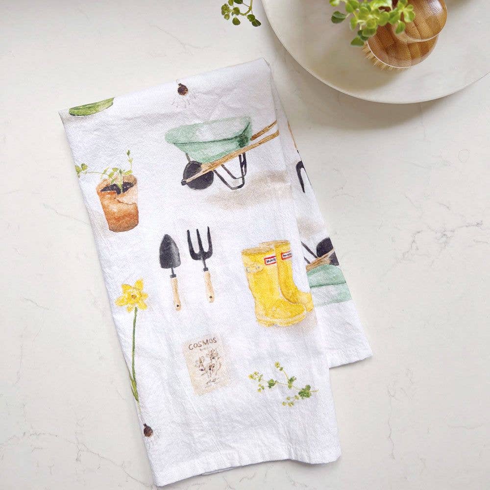 Gardening tea towel