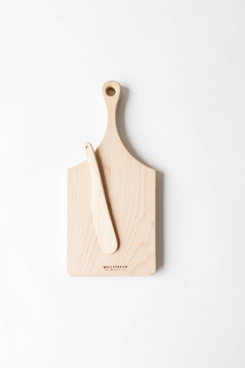 The Cheese Board with Wooden Spreader: Walnut