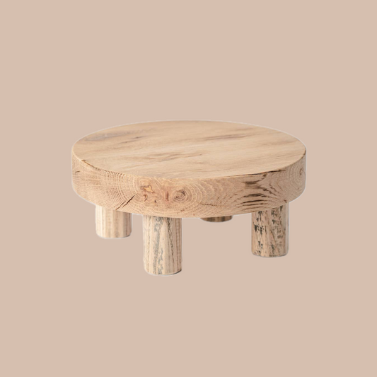 Round Wood Riser Stand- Medium