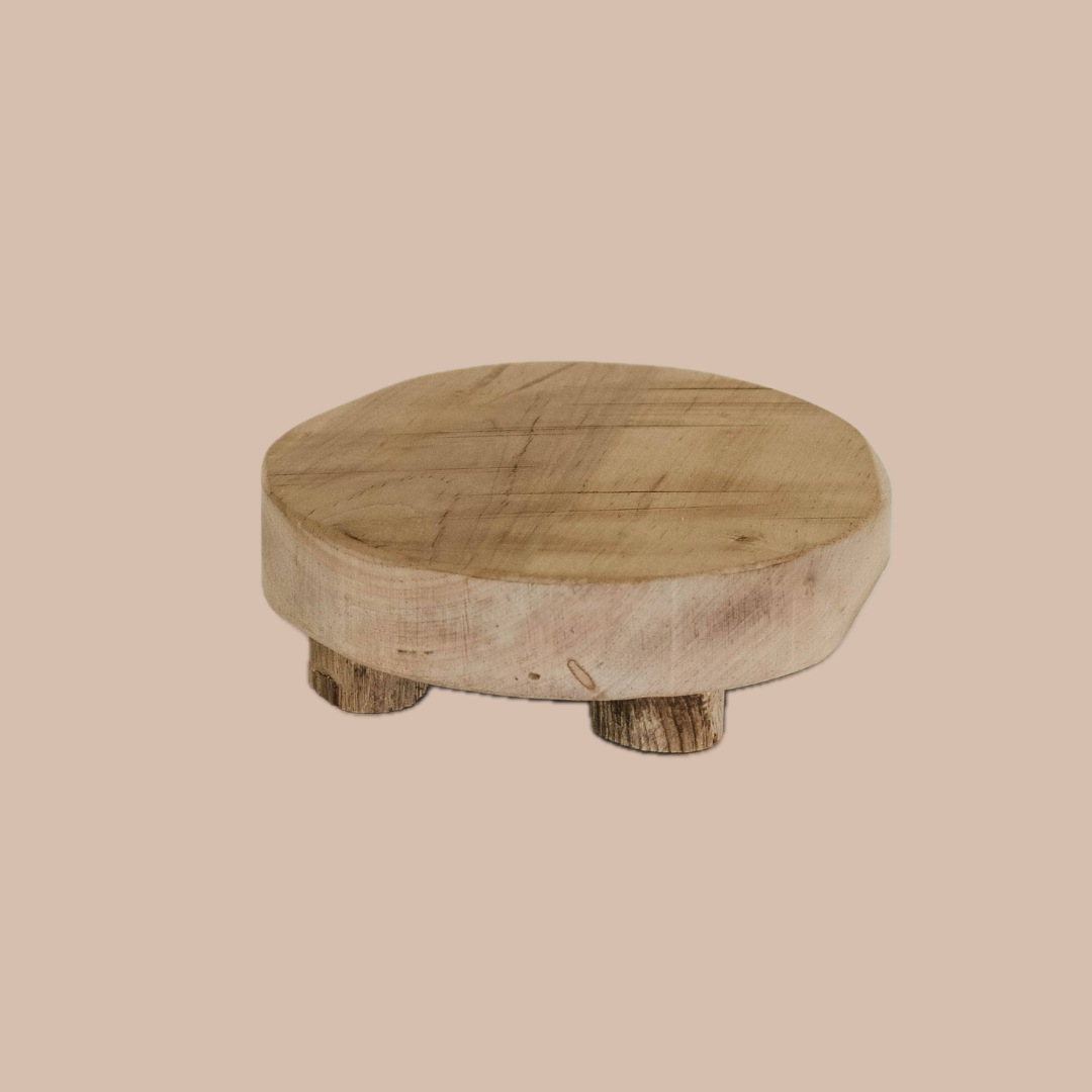 Round Wood Riser Stand- Short