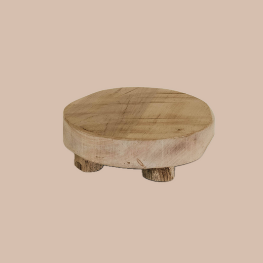 Round Wood Riser Stand- Short