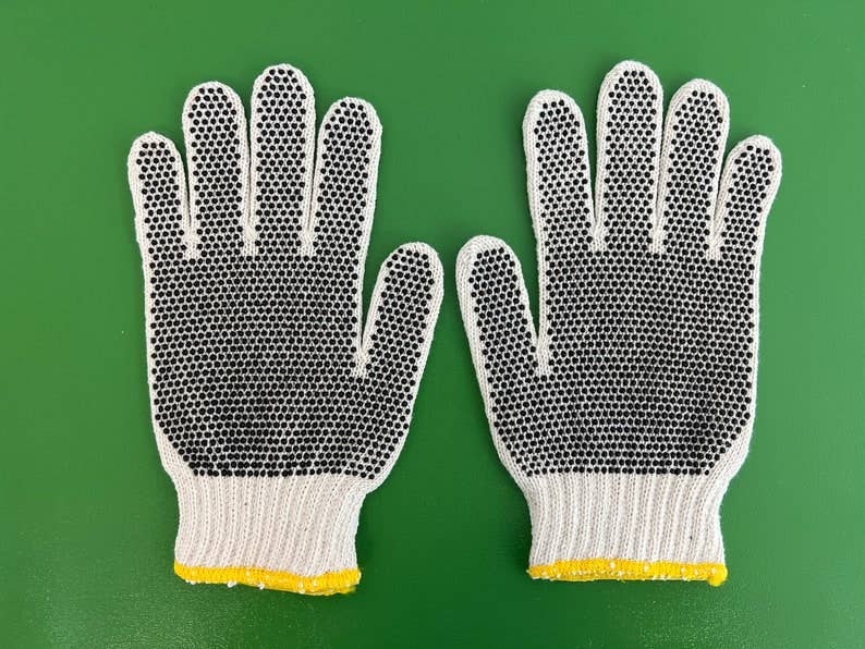 Bunny Gardening Gloves: Le Lapin Rabbit Print, Cotton Blend: Bunny Gloves