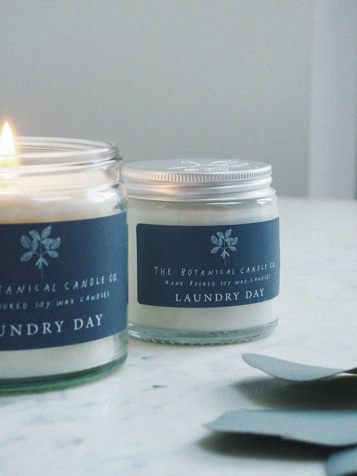 Laundry Day Scented Soy Wax Candles in Jars: Large