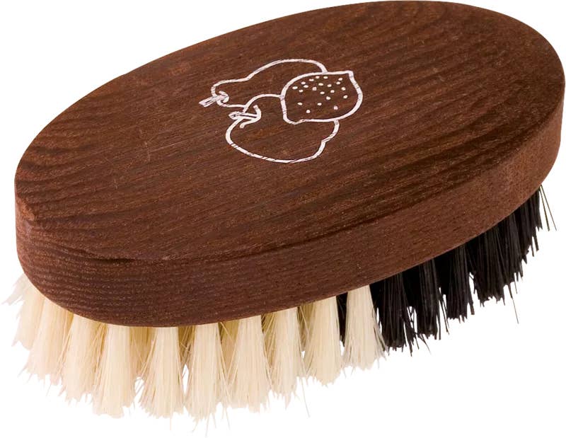 Redecker Fruit Brush Hard & Soft Bristles: Natural / 9.5cm/3.7"