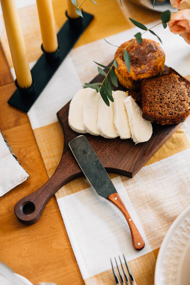 The Cheese Board with Wooden Spreader: Walnut