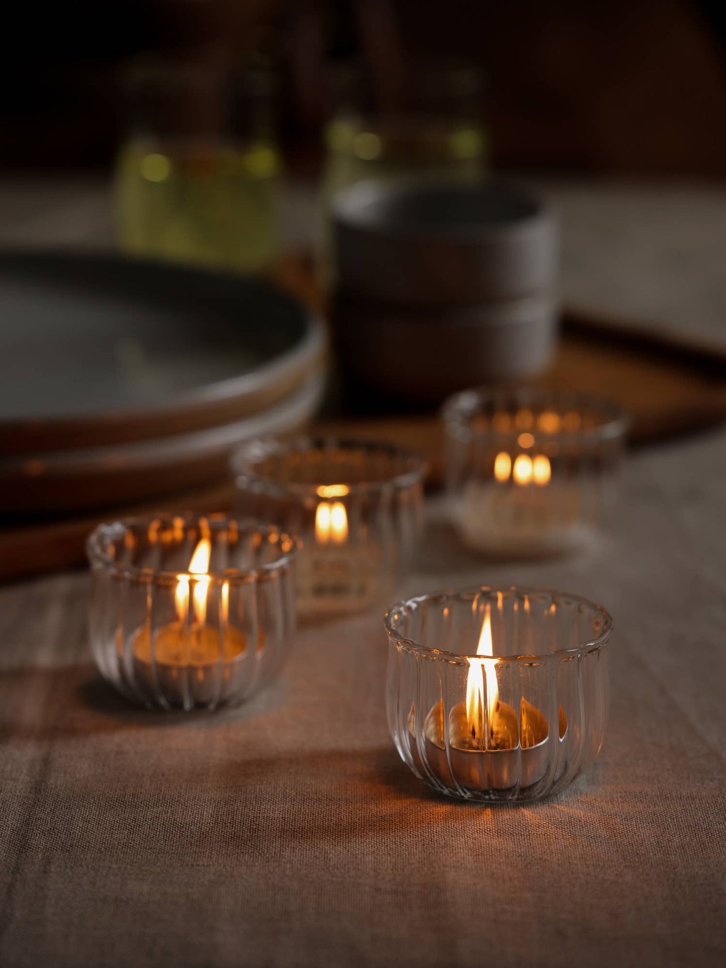 Kira glass votives, Set of 4