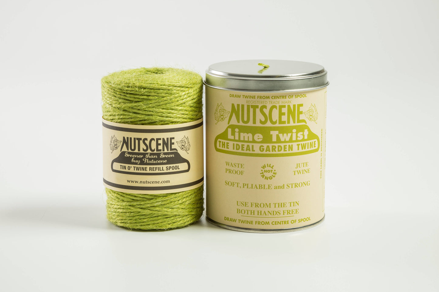 Iconic Tin of Nutscene Twine- String in a tin (490ft): Natural