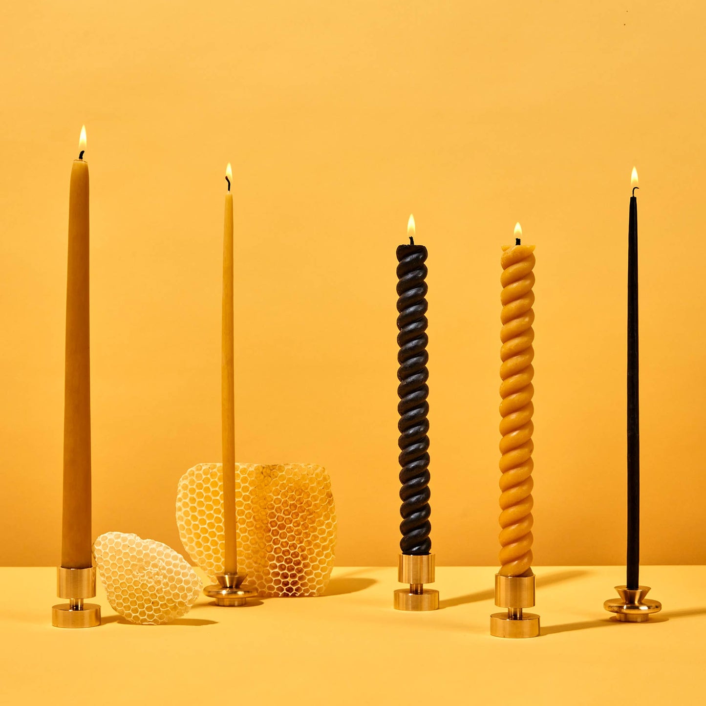 Spiral Beeswax Candles (2 pack) - Natural