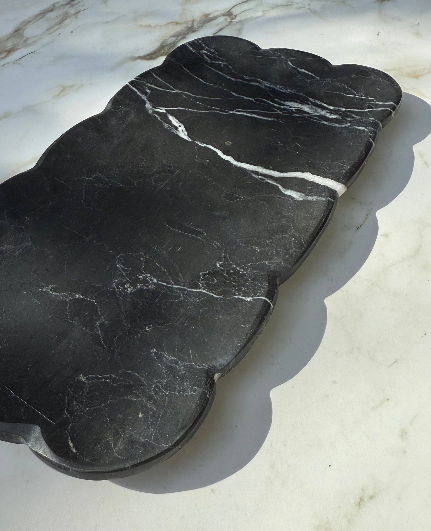 Josaphine Marble Tray, Black