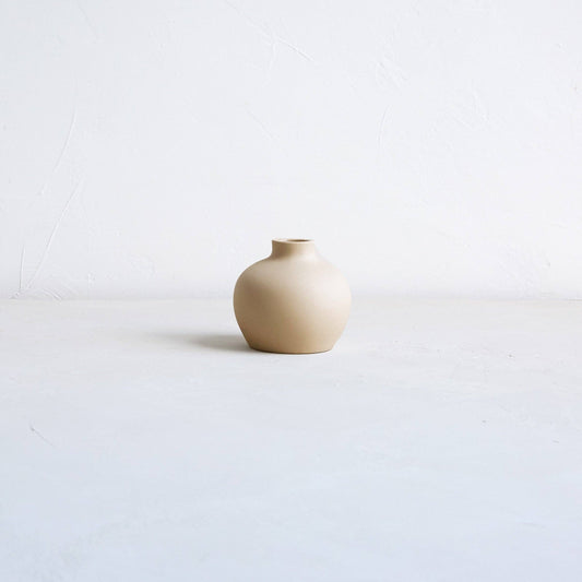 Ceramic Blossom Vase, Sand: Short
