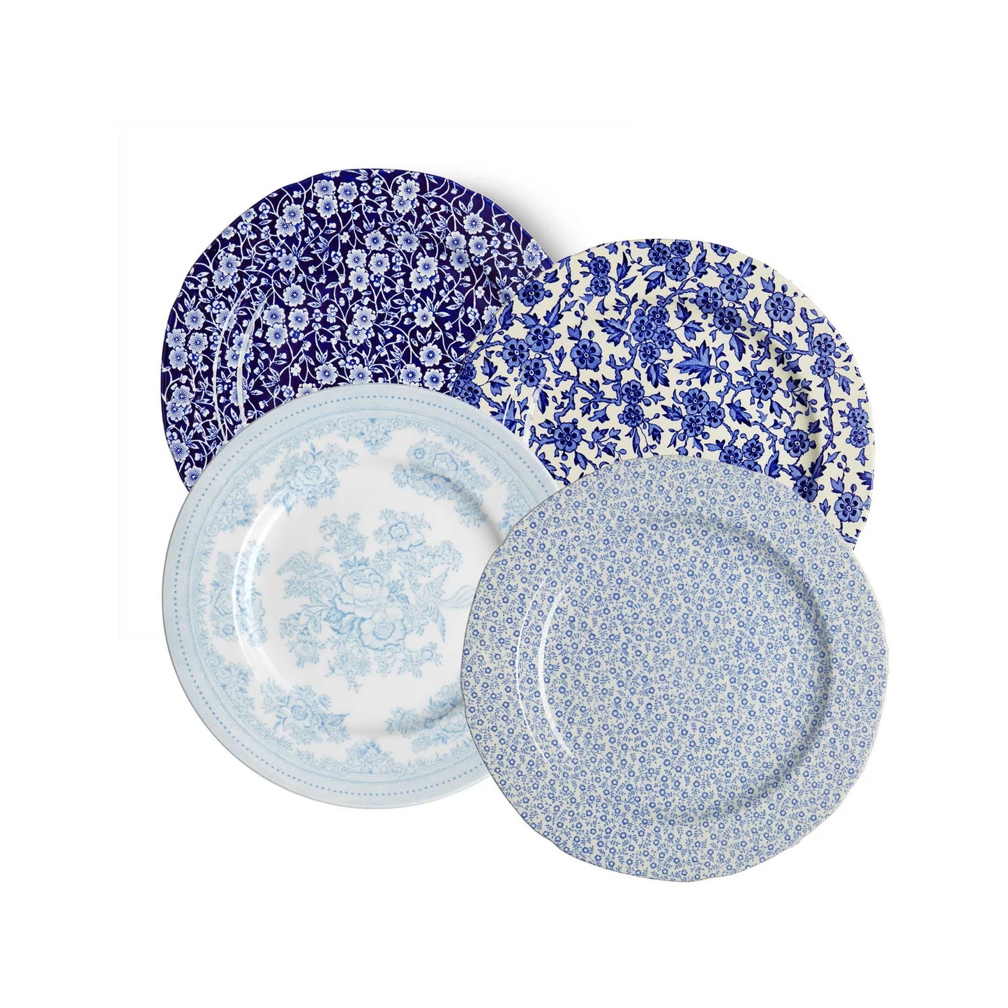 Burleigh Blues Mixed S/4 Appetizer Plates