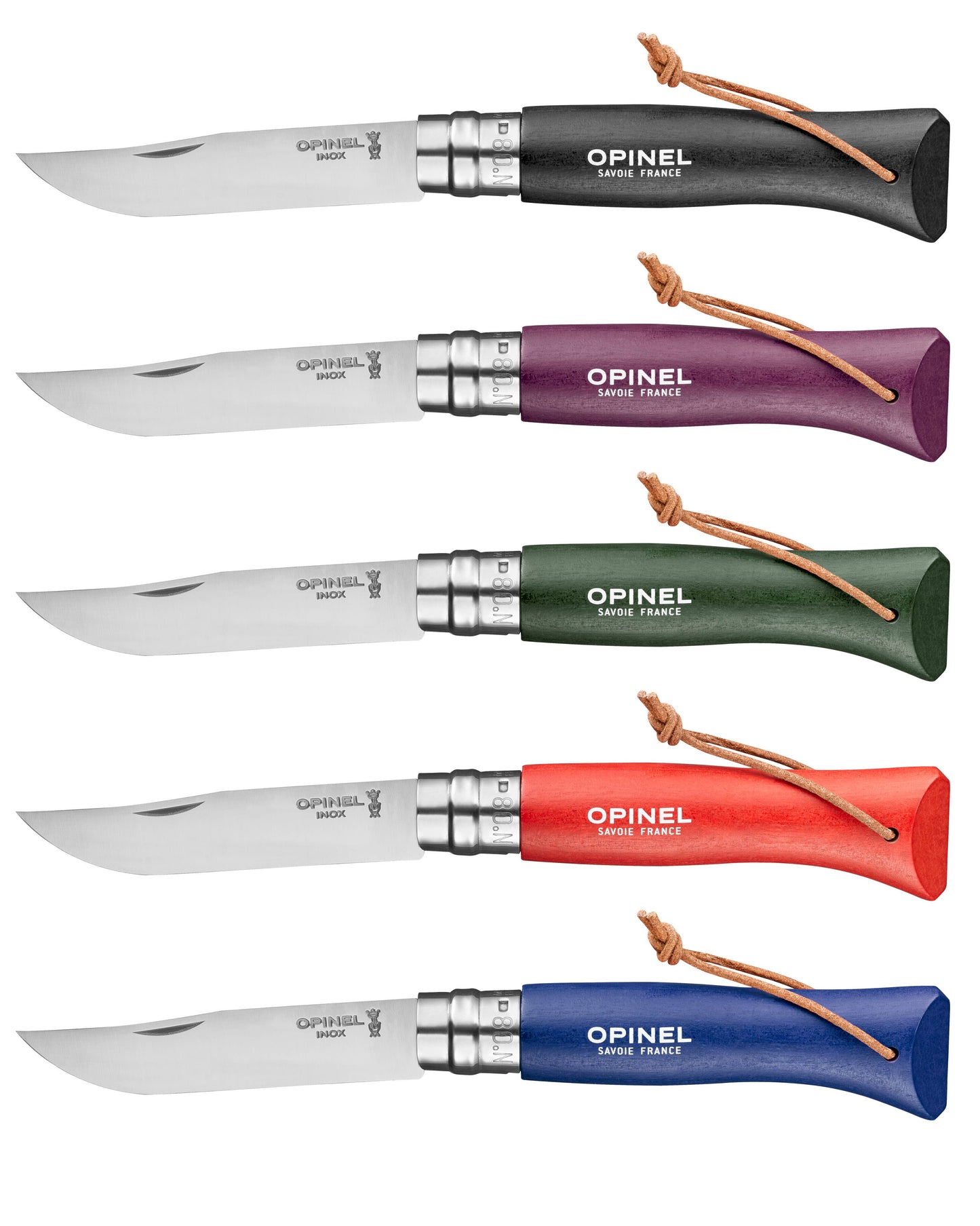 No.08 Colorama Stainless Folding Knives: Dark Brown