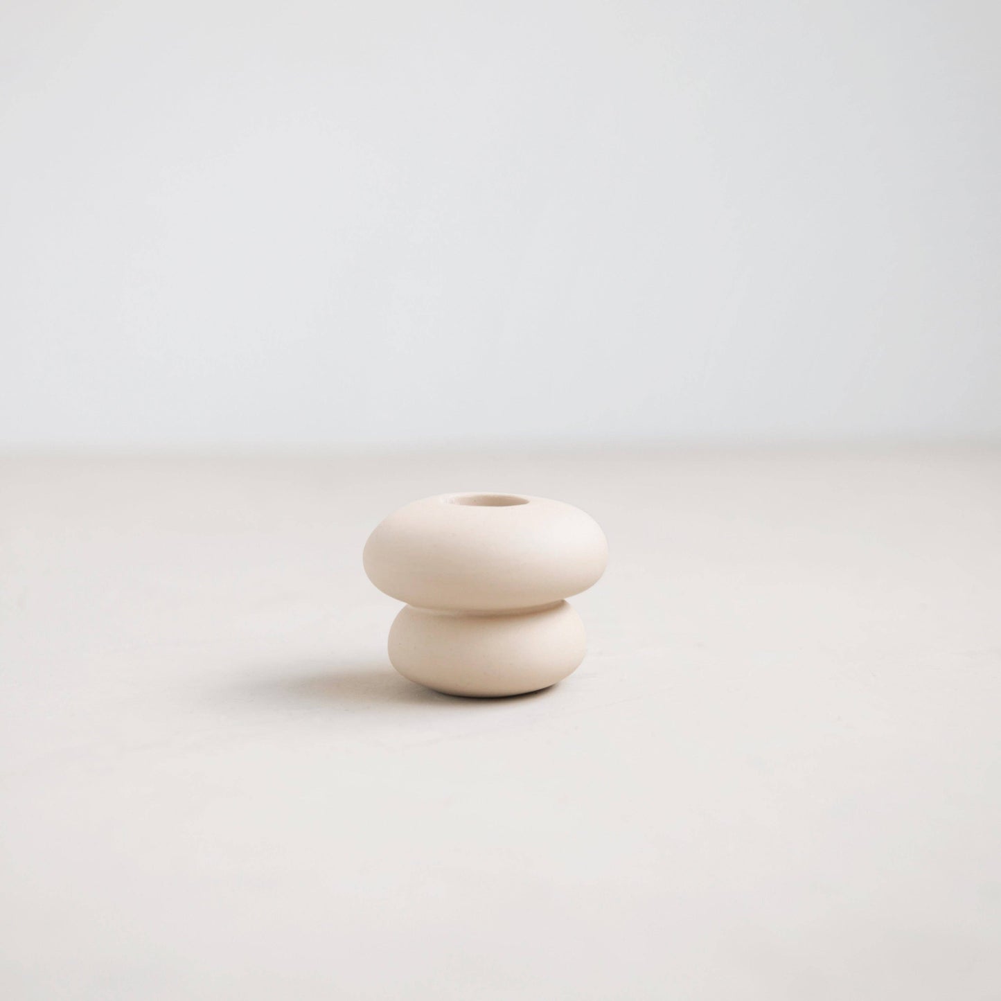 Petite Taper Holders: Matte White / Cone