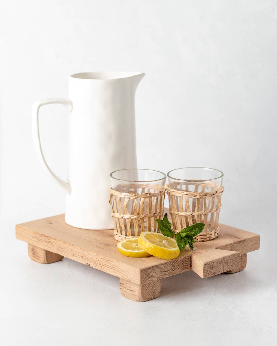 Footed Reclaimed Wood Tray | Made In USA