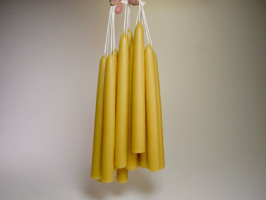 Classic Taper Pair Hand Dipped Beeswax Candles