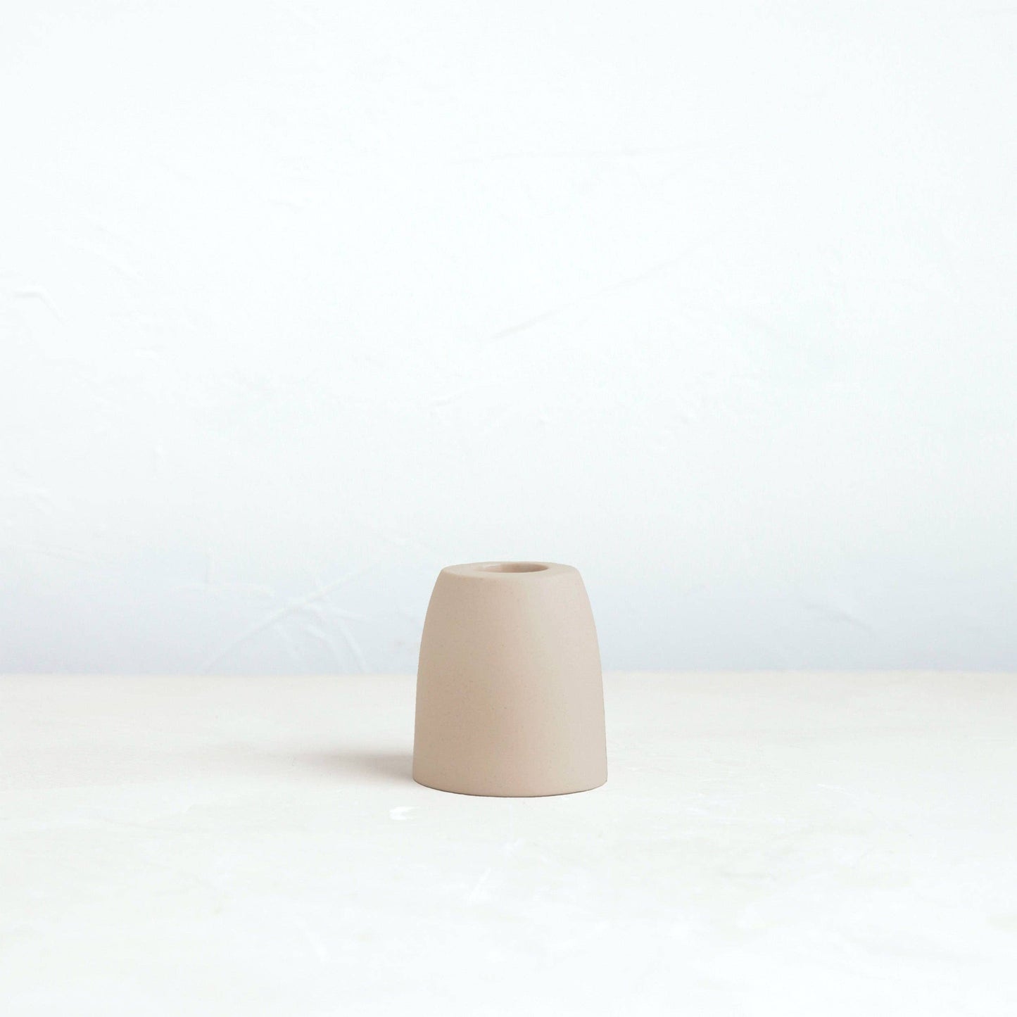Petite Taper Holders: Matte White / Cone