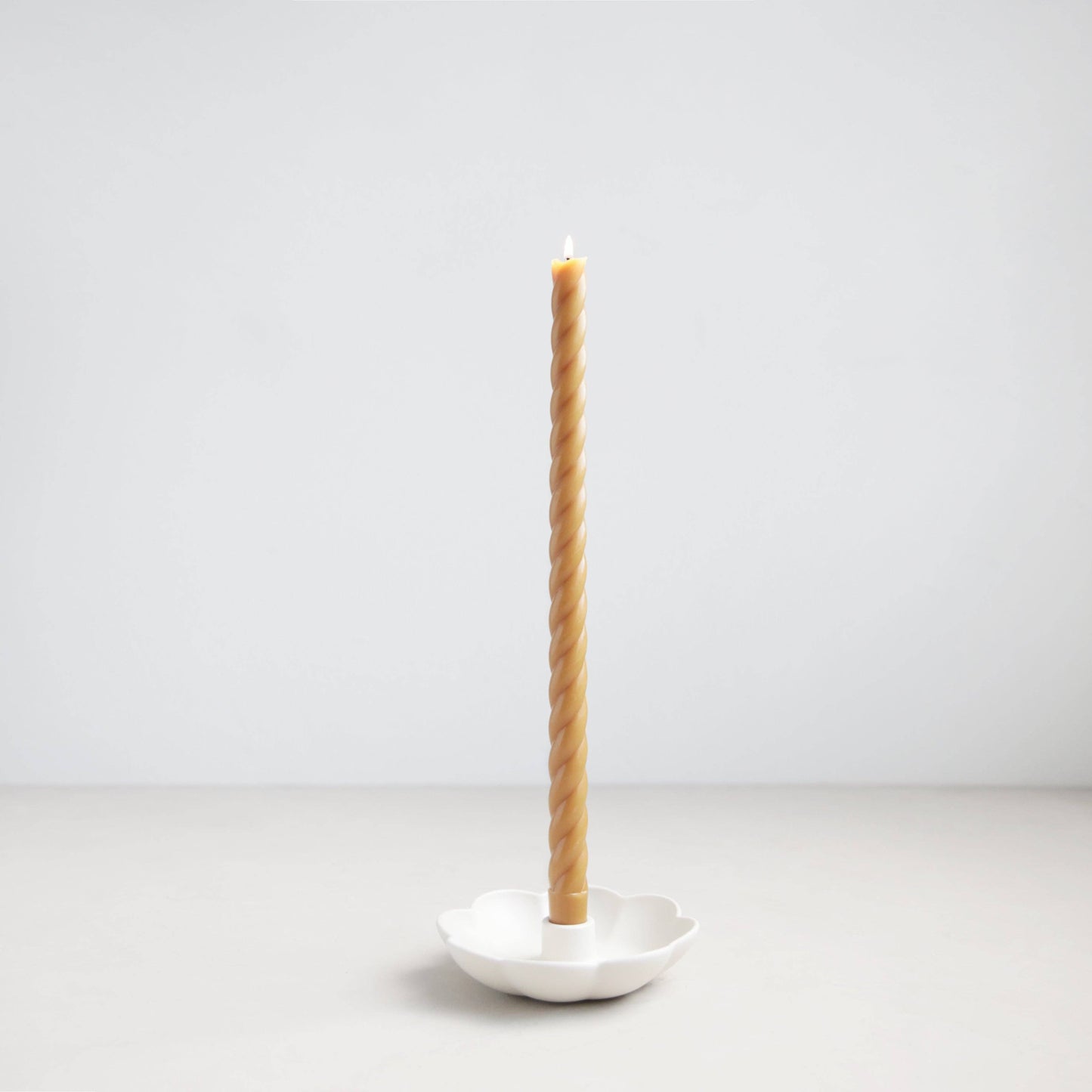 Ceramic Fleur Taper Holder: Wide