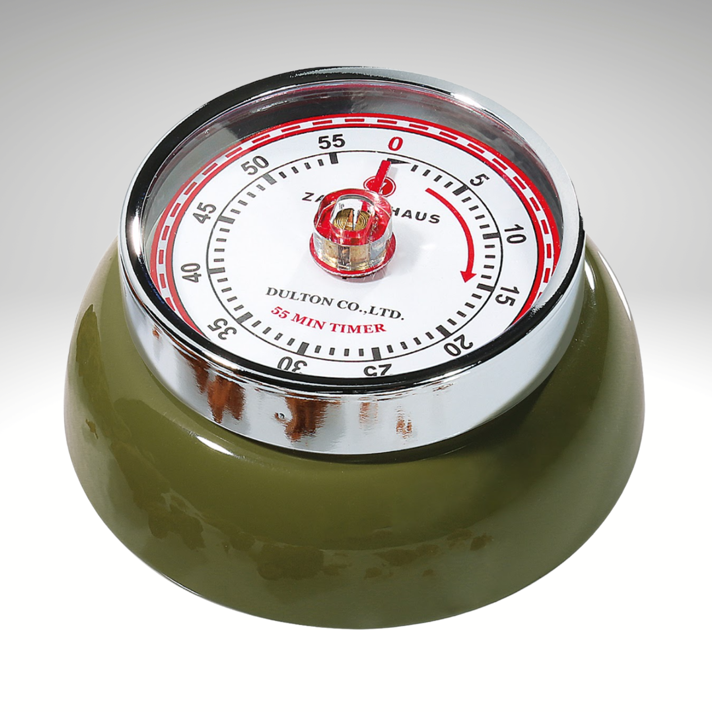 "Retro" Kitchen Timer Olive, 2.75" x 1.25"