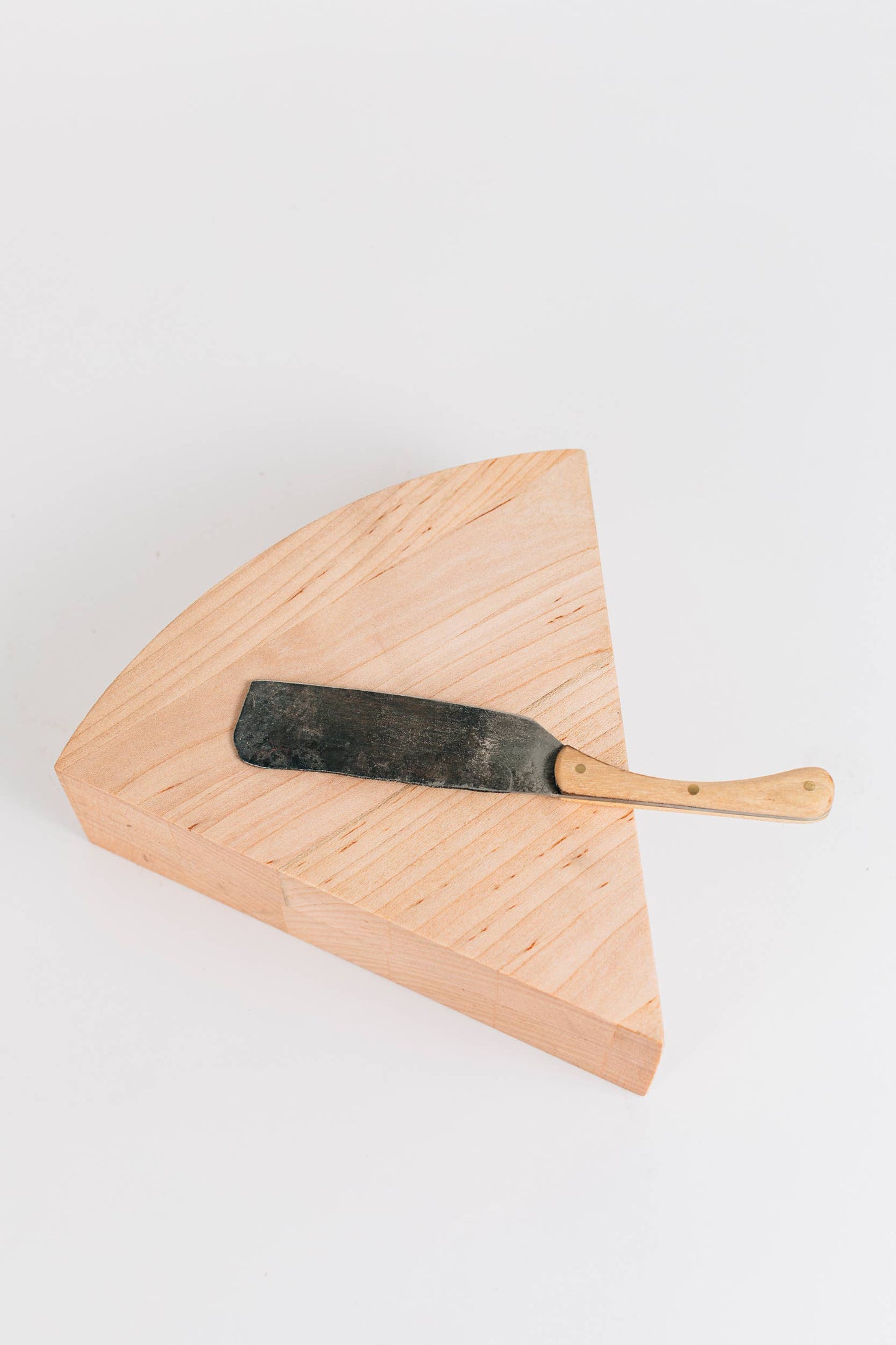 The Cheese Block with Hand-Forged Knife: Walnut