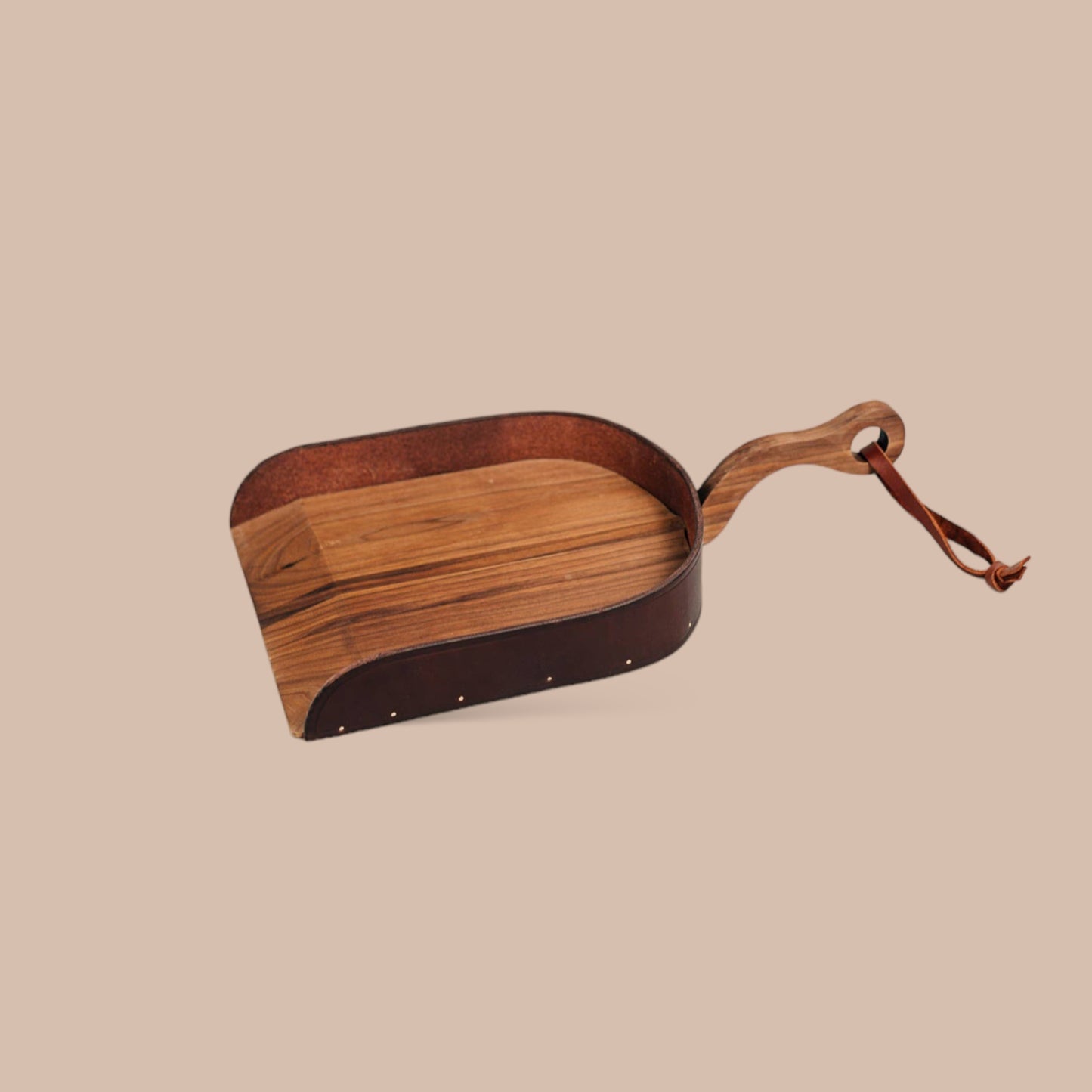 The English walnut and Leather Dustpan