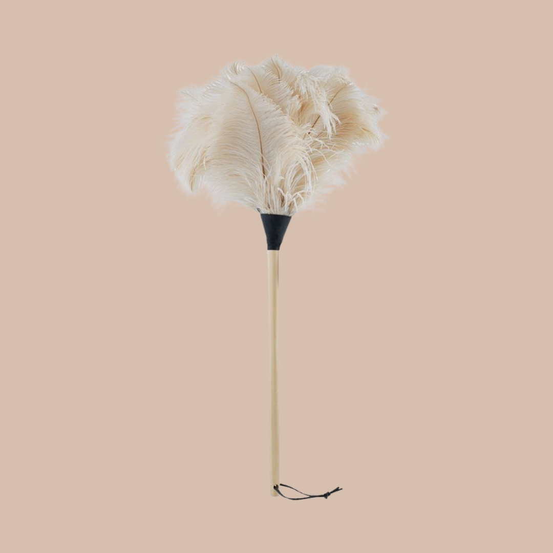 Redecker White Ostrich Feather Duster (Long Handle)