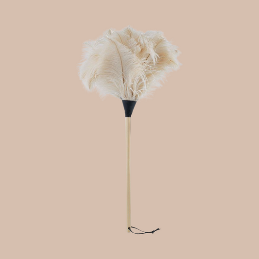 Redecker White Ostrich Feather Duster (Long Handle)