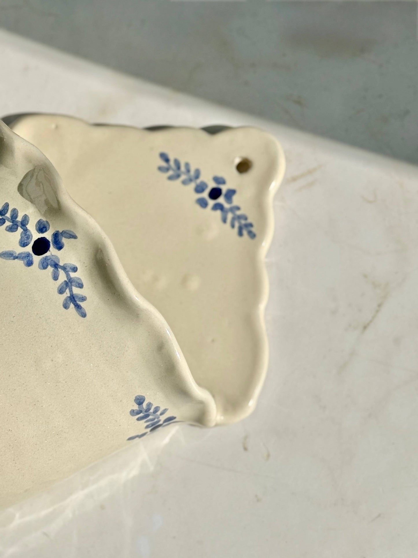 Hand-painted Margot Wall Vase, Blue