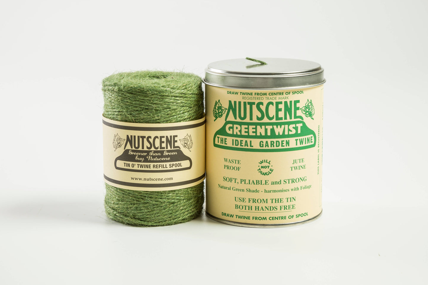 Iconic Tin of Nutscene Twine- String in a tin (490ft): Natural