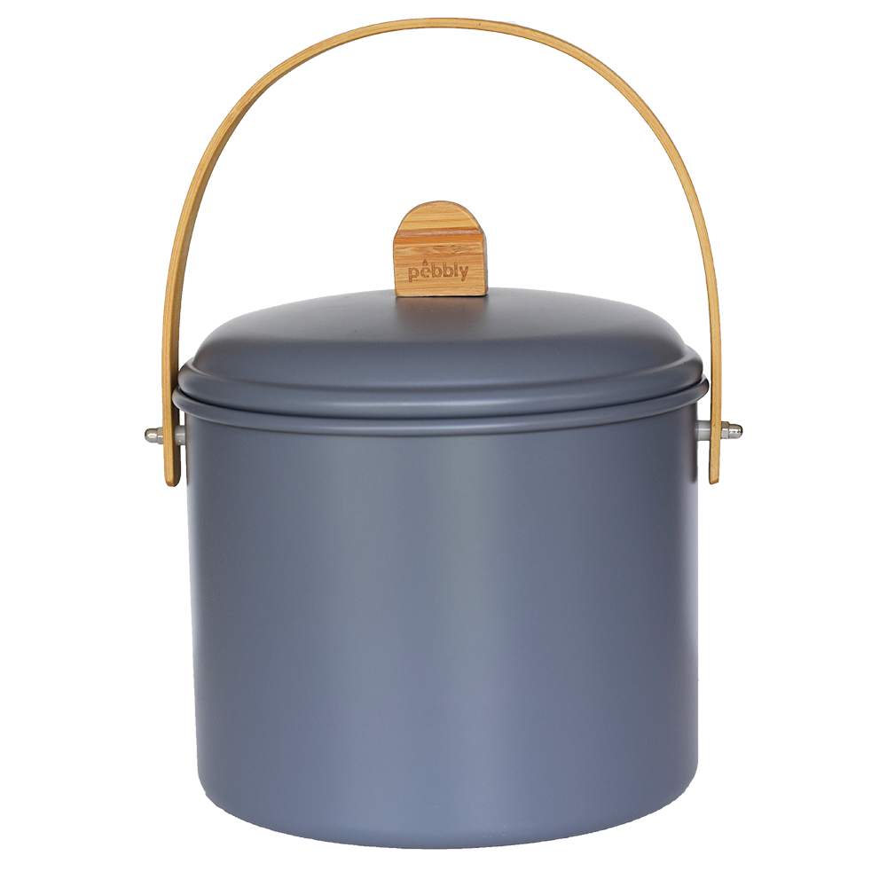 Compost Bin with Charcoal Filter: Olive / 7 Quart