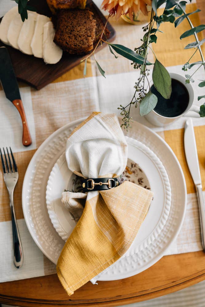 The Horse Bit Napkin Ring: Tobacco