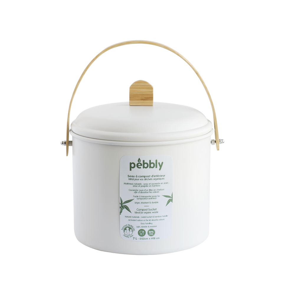Compost Bin with Charcoal Filter: Olive / 7 Quart