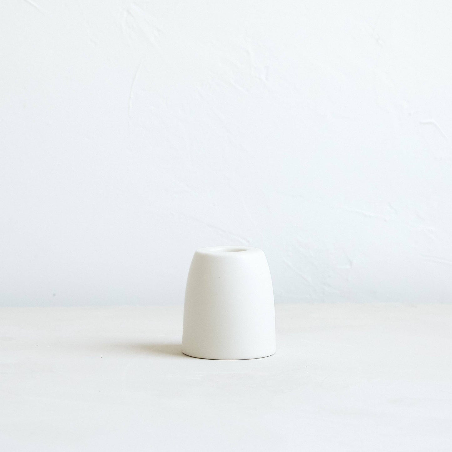 Petite Taper Holders: Matte White / Cone