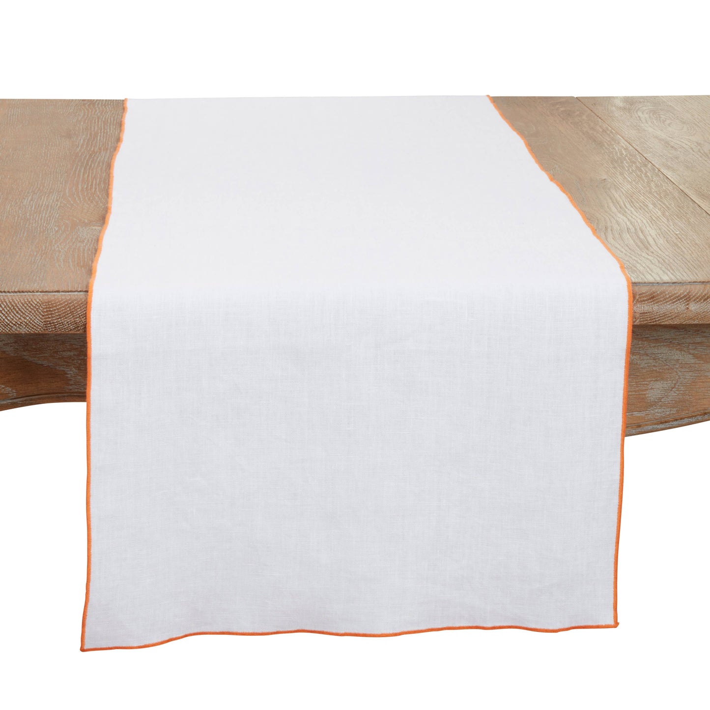 Stonewashed Stitched Edge Table Runner: Red / 16"x72"