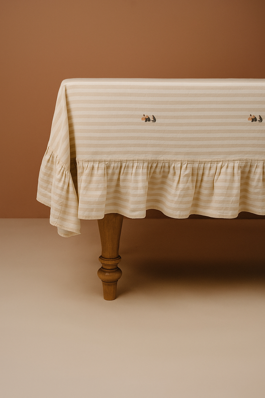 Frances Ruffled Tablecloth: 60" x 150"