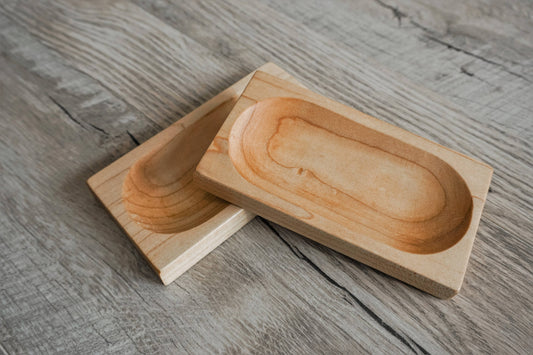 Handcrafted Natural Maple, Cherry, or Walnut Spoon Rest: Maple