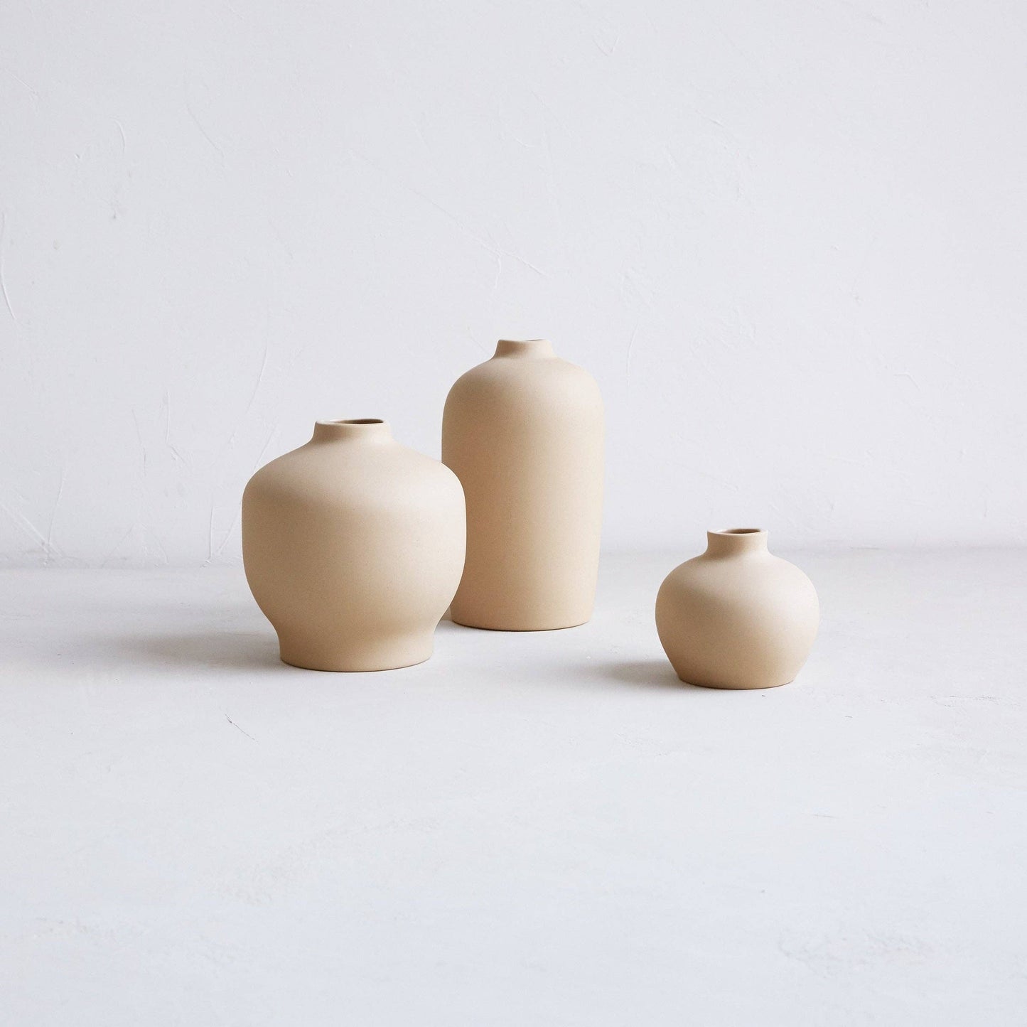 Ceramic Blossom Vase, Sand: Wide