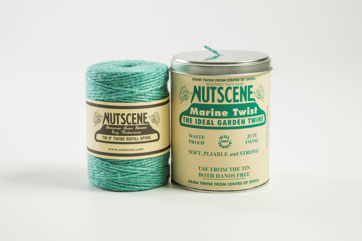 Iconic Tin of Nutscene Twine- String in a tin (490ft): Natural