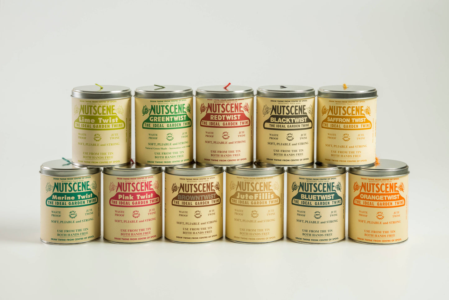 Iconic Tin of Nutscene Twine- String in a tin (490ft): Botanical