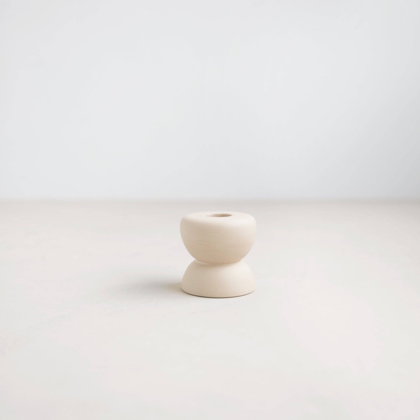 Petite Taper Holders: Matte White / Cone