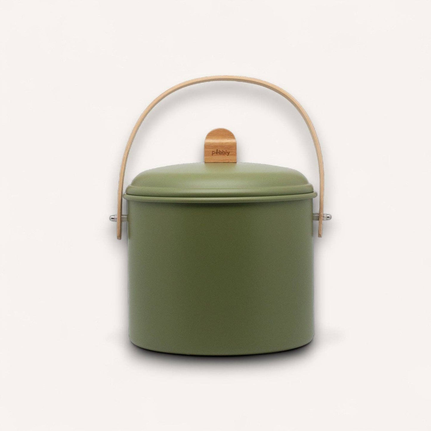Compost Bin with Charcoal Filter: Olive / 7 Quart